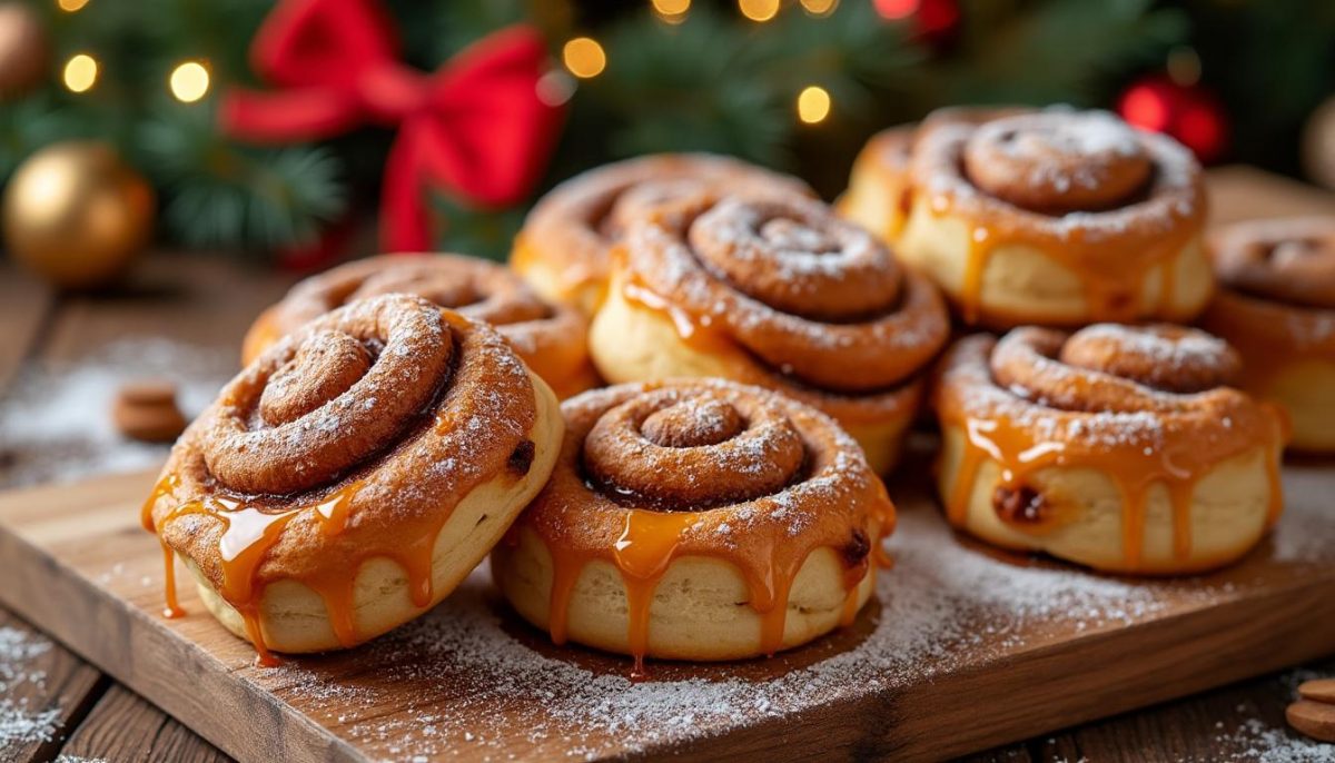 découvrez notre recette de cinnamon rolls de noël, délicieusement moelleux et parfumés à la cannelle. parfaits pour réchauffer vos fêtes et régaler vos invités au petit-déjeuner ou au goûter !