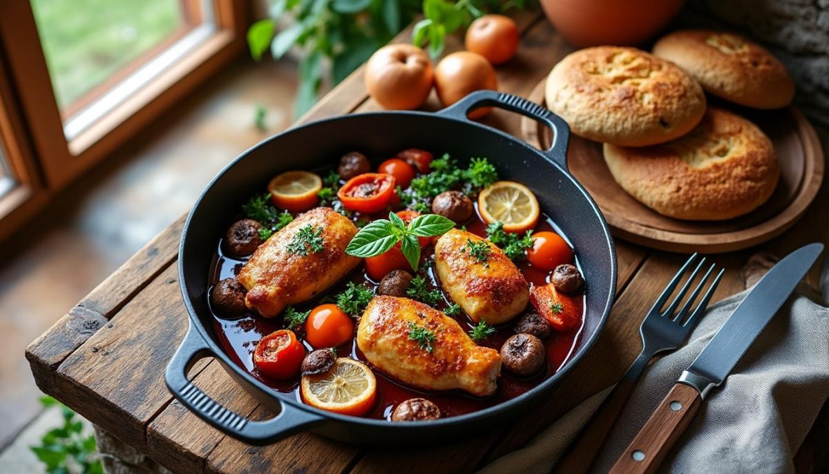 découvrez la recette moderne du coq au vin : une version revisitée, facile à réaliser et pleine de saveurs, pour impressionner vos convives avec un grand classique de la cuisine française.
