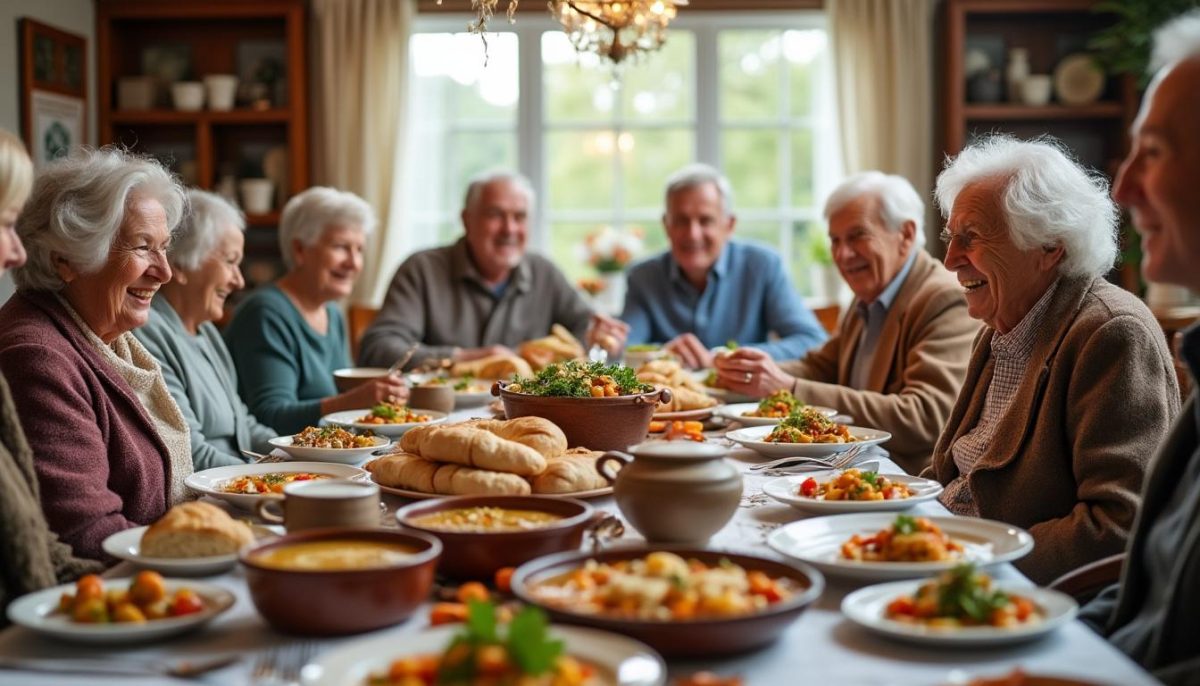 partagez un moment gourmand et convivial avec nos aînés de feuges lors d’un festin savoureux, une occasion unique de leur témoigner affection et reconnaissance autour d’un délicieux repas.