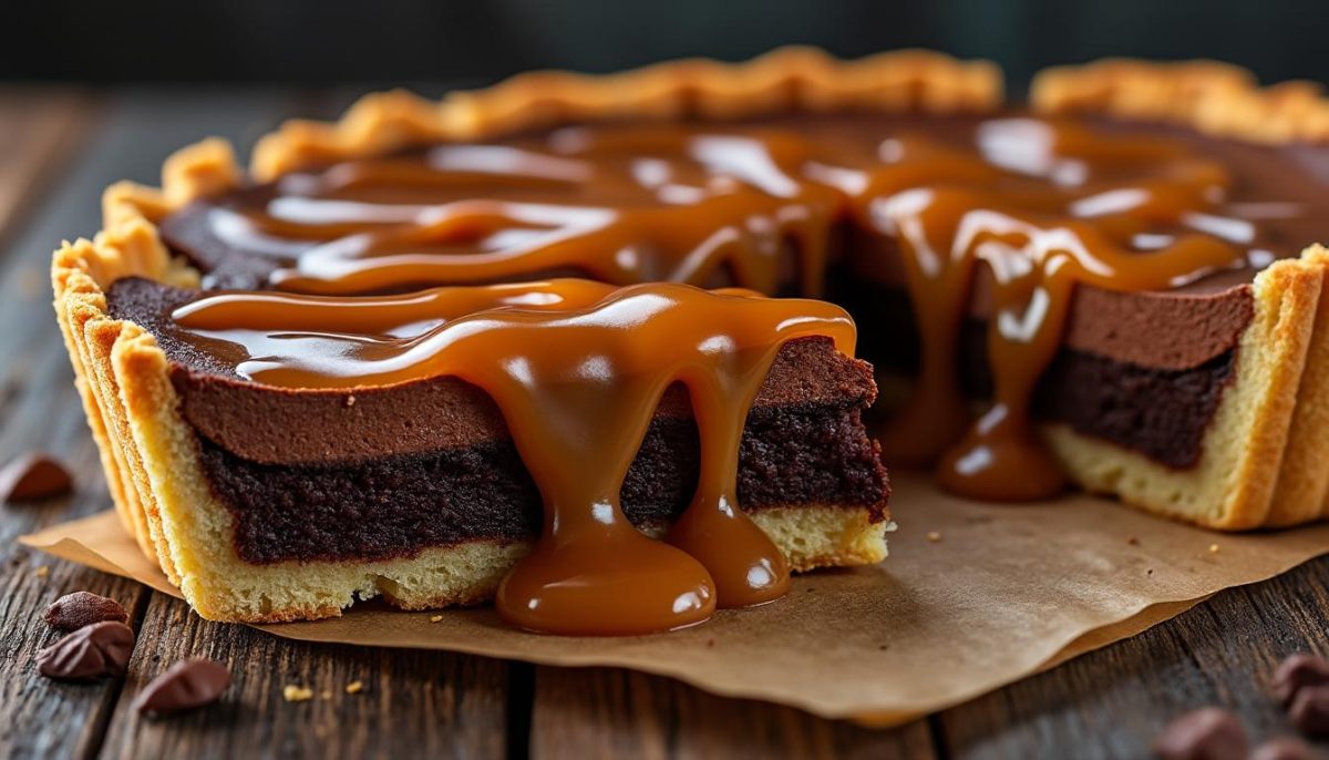 découvrez la tarte choco-caramel maison, un délice irrésistible alliant croquant, fondant et coulant pour émerveiller vos papilles à chaque bouchée.