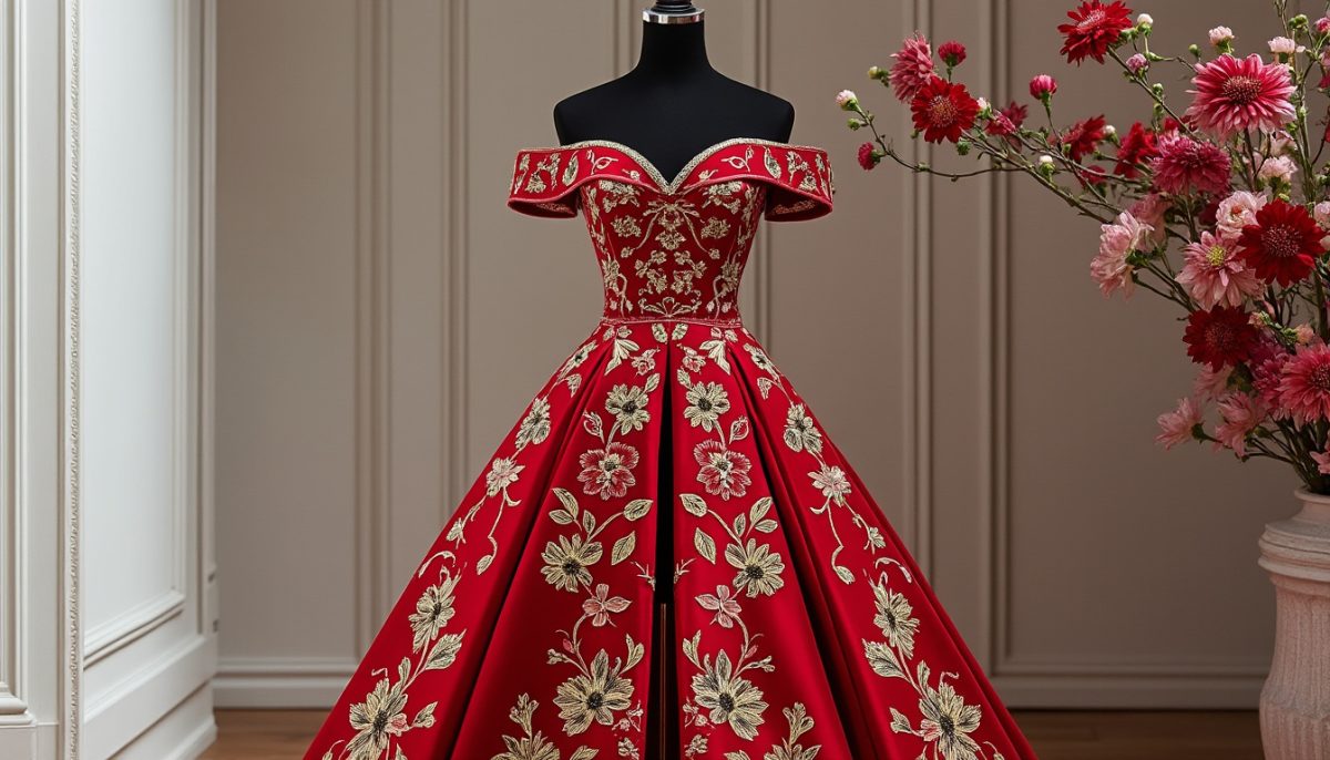 découvrez la robe rouge brodée par 380 artisans venus de 51 pays, une œuvre collective unique qui entre dans le guinness des records pour son exceptionnelle richesse culturelle et artisanale.