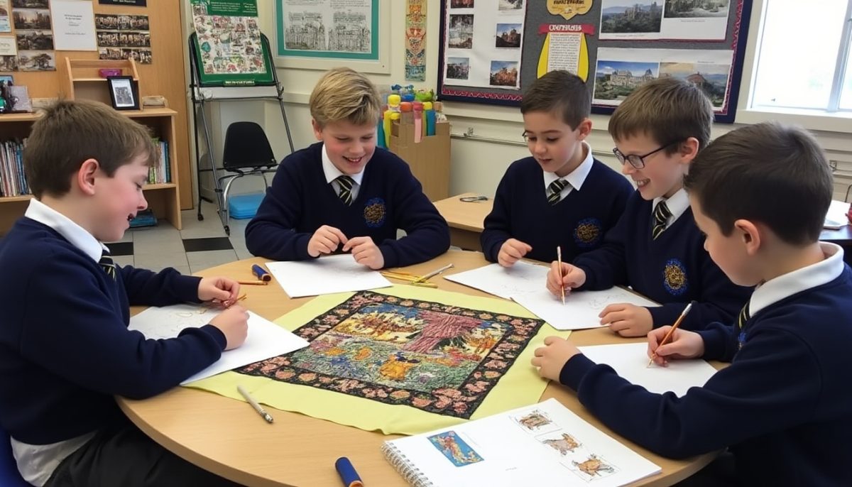 découvrez comment des écoliers britanniques réinventent la célèbre tapisserie de bayeux en imaginant une nouvelle fin, pour un avenir meilleur et inspirant.