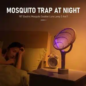 lampe anti moustiques rotative à 90 degrés uv 365nm Électrocuteur d'insectes et piège à insectes tout en un