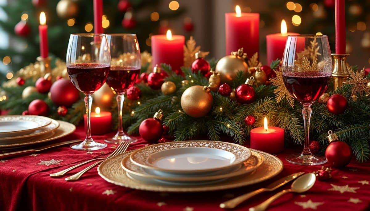 🎄 Table de Noël Rouge et Or : 5 Idées Éblouissantes pour Enchanter vos