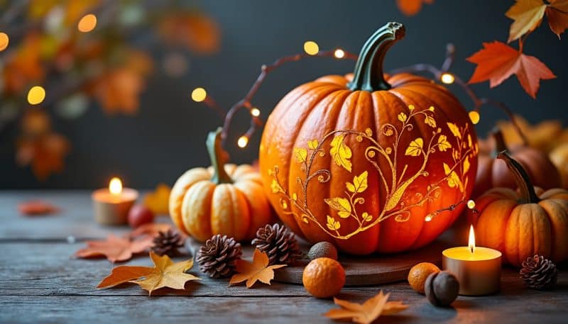 Citrouille décorative d'automne