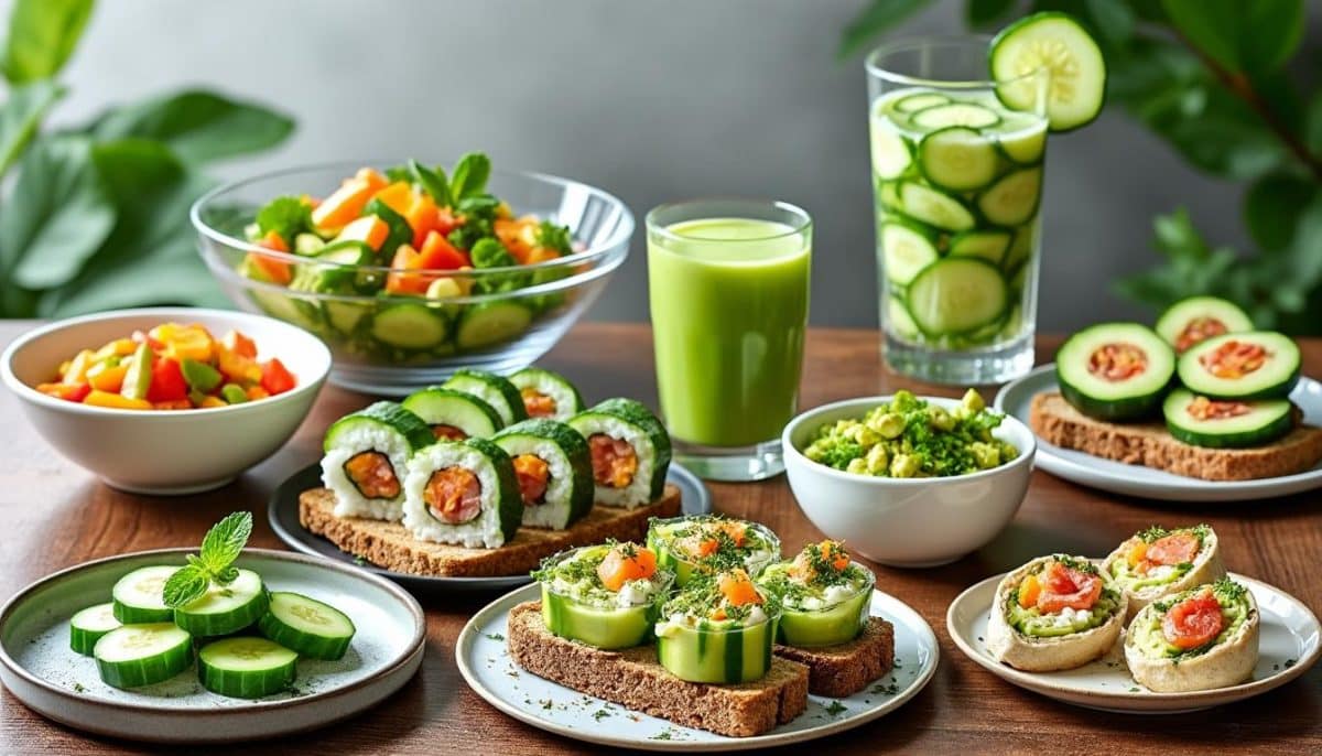 découvrez ces 10 délicieuses recettes à base de concombre pour apporter une touche glacée à vos plats d'été. idéales pour se rafraîchir, ces recettes sont simples, saines et pleines de saveurs. parfaites pour les apéritifs ou les repas légers !
