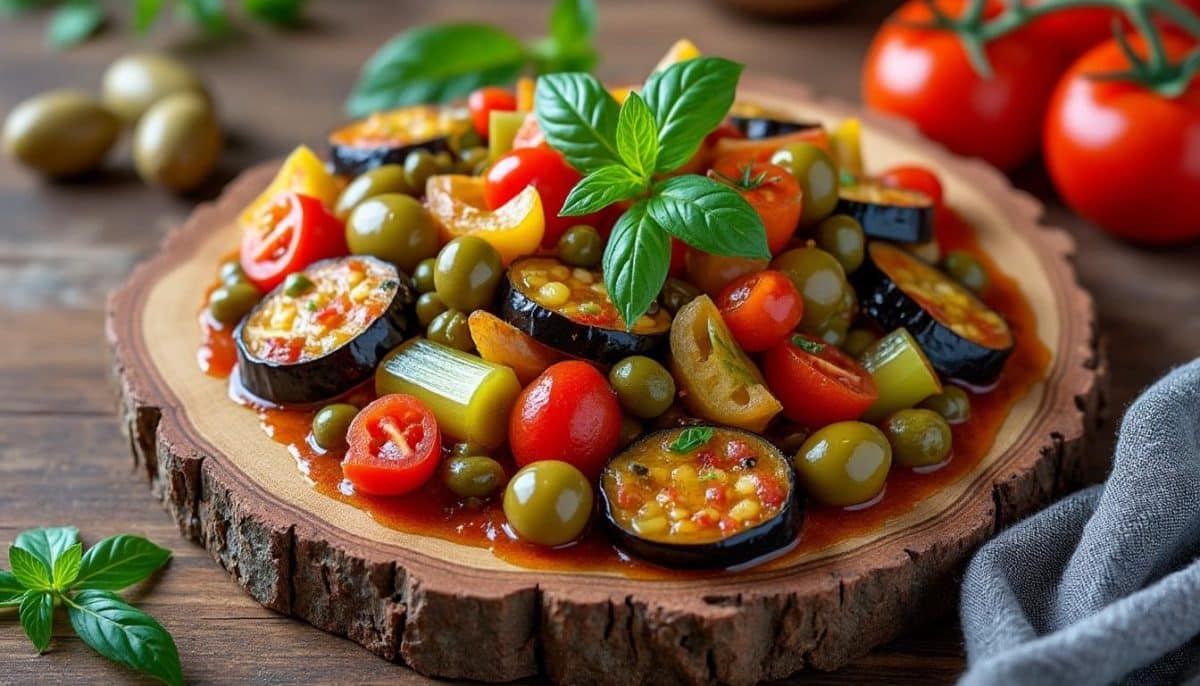découvrez 12 recettes authentiques de caponatas siciliennes qui vous transporteront en méditerranée. savourez des plats riches en saveurs méditerranéennes, alliant aubergines, tomates et olives, parfaits pour un voyage culinaire inoubliable.