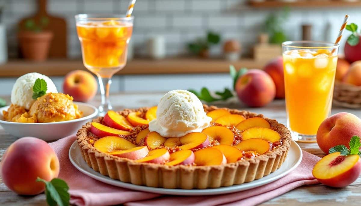 découvrez 12 délicieuses recettes de desserts à base de pêche pour égayer votre été. des douceurs fruitées et rafraîchissantes qui raviront vos papilles et celles de vos invités. parfaites pour les chaudes journées d'été !