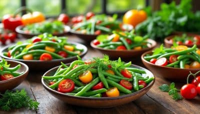 découvrez 12 délicieuses recettes de salades à base de haricots verts, alliant croquant et fraîcheur. idéales pour vos repas d'été, ces recettes variées feront le bonheur de vos convives !