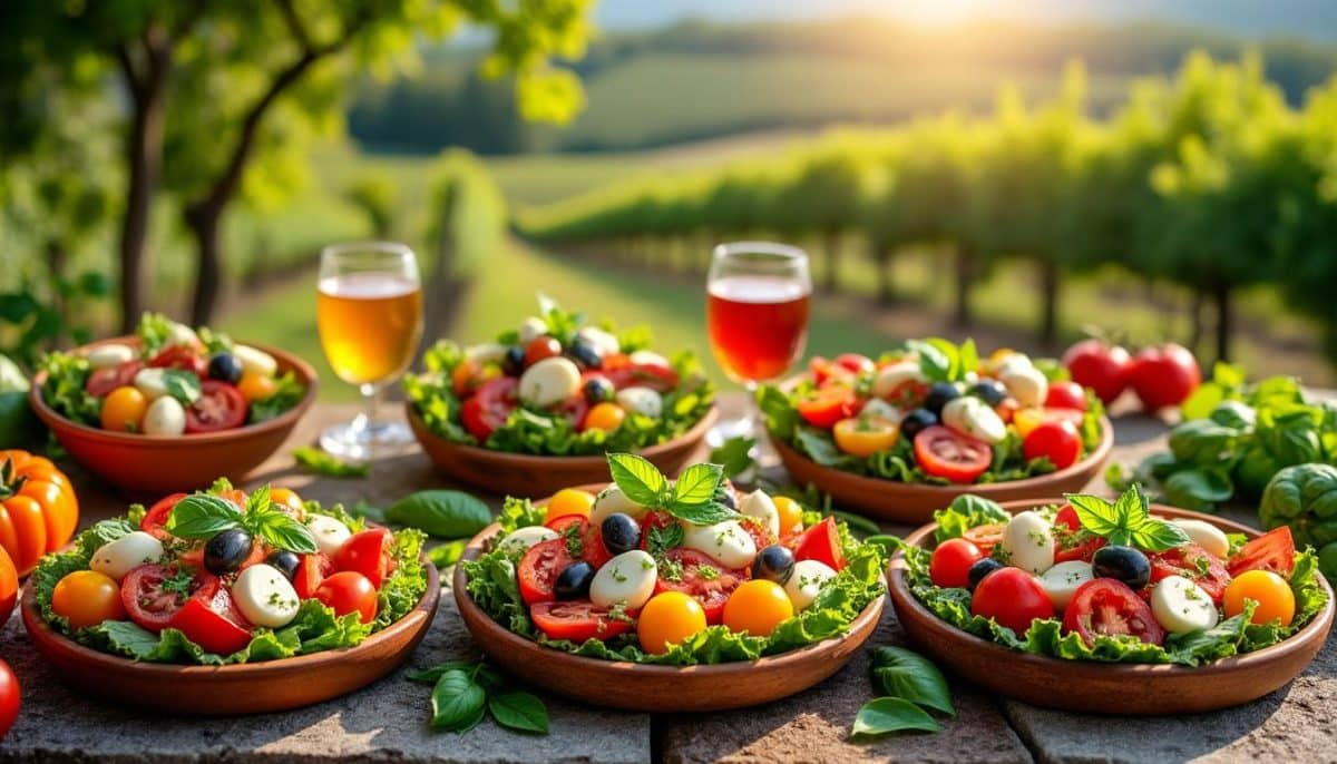 découvrez 12 recettes de salades italiennes qui vous plongeront dans l'ambiance ensoleillée de la dolce vita. des ingrédients frais, des saveurs authentiques et une touche de créativité pour égayer vos repas. idéales pour le printemps et l'été, ces salades raviront vos papilles tout en apportant une touche italienne à votre table.