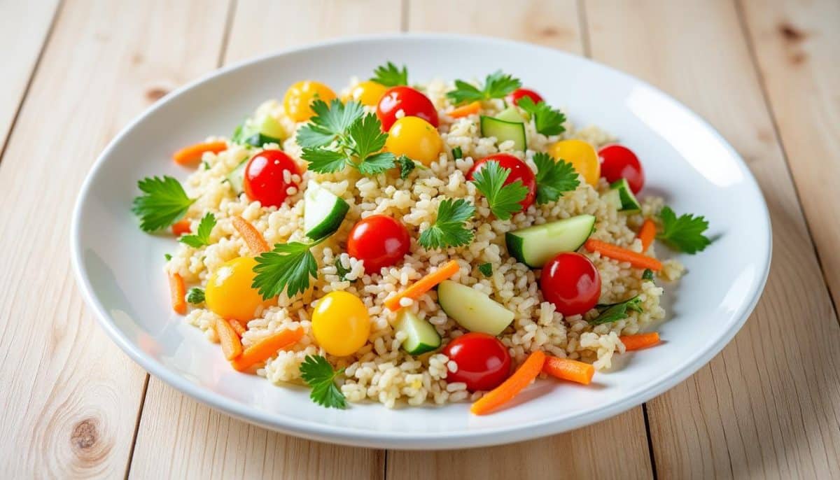 découvrez 12 délicieuses salades de riz complètes, idéales pour un repas équilibré et savoureux. variez les plaisirs avec des recettes simples et nutritives, parfaites pour vos déjeuners ou dîners. optez pour une alimentation saine et gourmande !