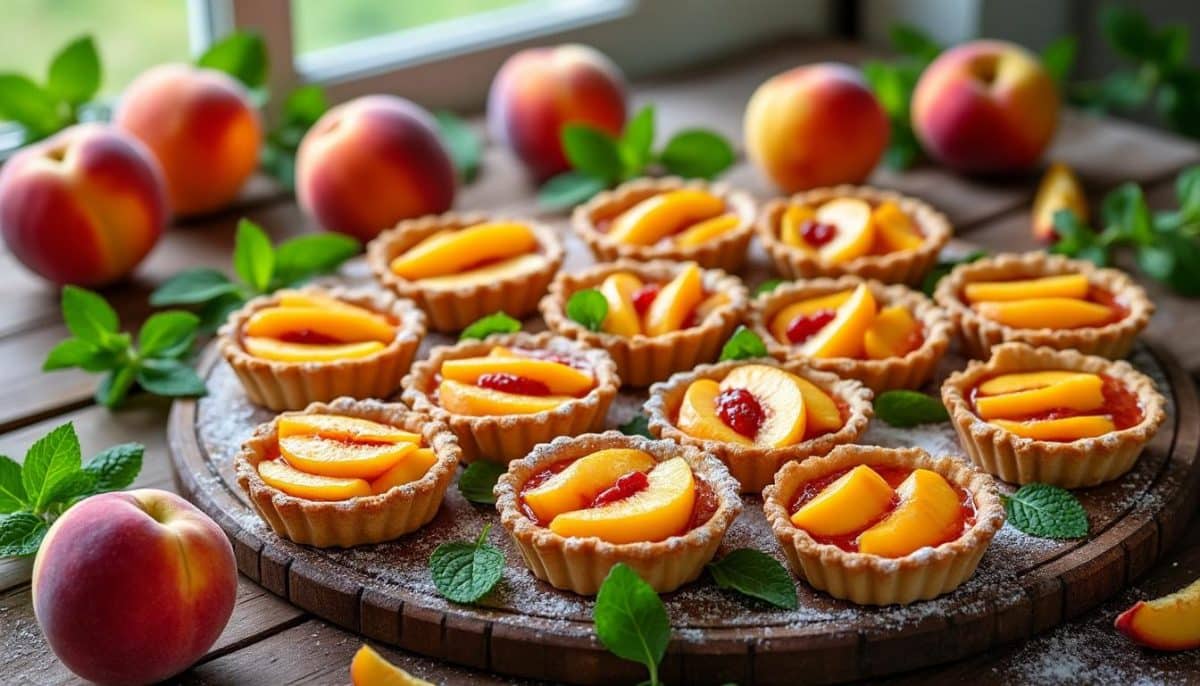découvrez 12 délicieuses recettes de tartes à la pêche pour un goûter fruité et savoureux. idéales pour ravir vos papilles, ces tartes allient douceur et fraîcheur, parfaites pour accompagner vos moments de partage. laissez-vous tenter par des saveurs estivales qui apportent joie et gourmandise à vos tables !