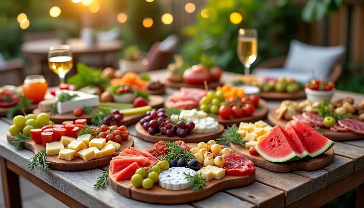 découvrez nos 13 délicieuses planches apéro dinatoire idéales pour vos soirées d'été. des recettes variées et conviviales qui raviront vos invités et créeront une ambiance festive et chaleureuse. parfait pour un moment gourmand entre amis ou en famille !