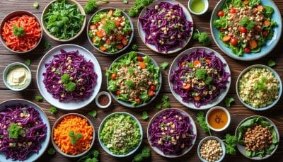 découvrez 13 recettes de salades au chou rouge,alliant croquant et couleurs vibrantes. idéales pour rehausser vos repas, ces salades sont à la fois saines et délicieuses. variez les plaisirs avec des ingrédients frais et savoureux !