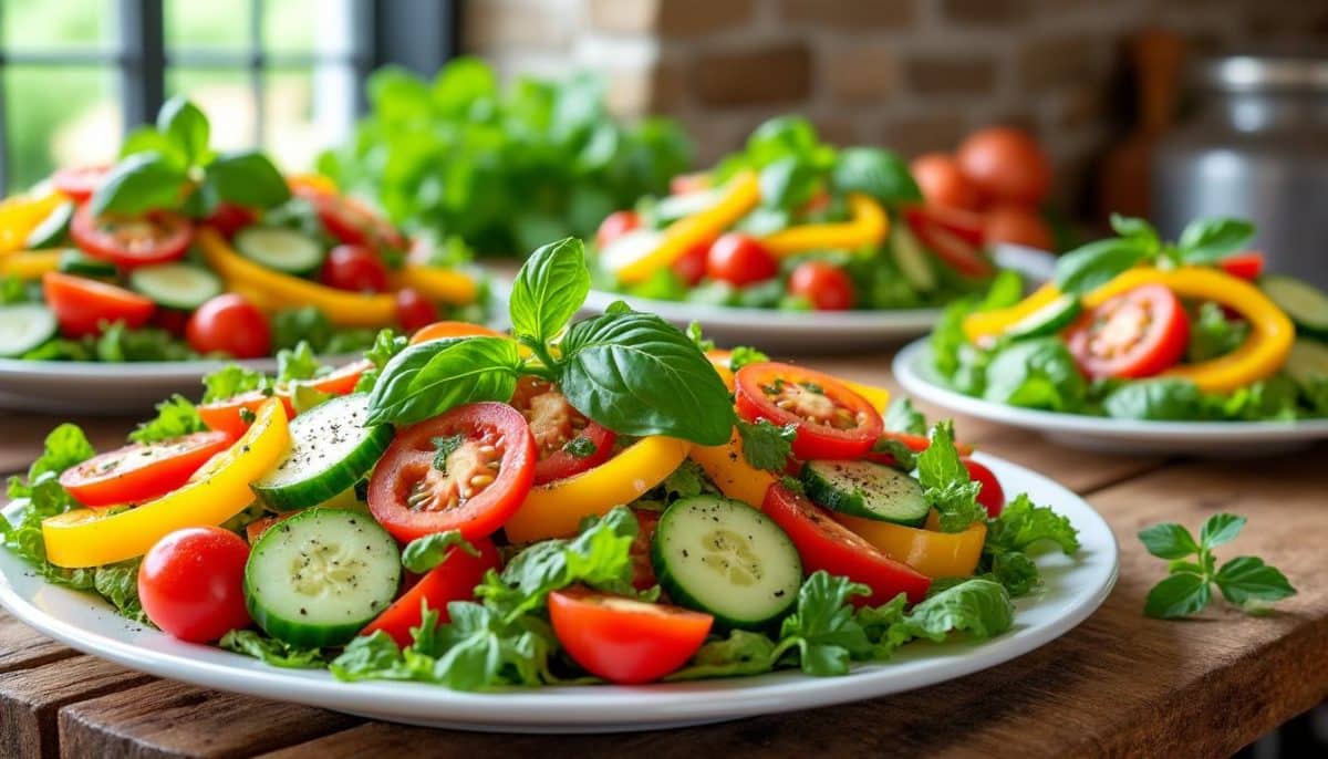 découvrez 15 idées de salades estivales parfaites pour un déjeuner rafraîchissant. des recettes légères et savoureuses qui mettent en valeur les fruits et légumes de saison, idéales pour les chaudes journées d'été.