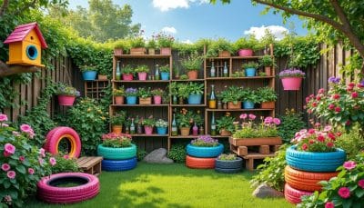découvrez 17 idées créatives pour décorer votre jardin en utilisant des matériaux récupérés. transformez vos objets du quotidien en pièces uniques et écologiques pour un extérieur stylé et respectueux de l'environnement.