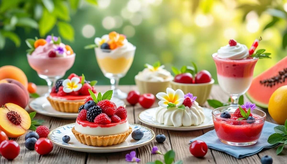 découvrez 18 délicieuses recettes de desserts d'été légers et rafraîchissants. parfaits pour terminer vos repas sur une note sucrée sans alourdir, ces desserts allient saveurs fruitées et textures aériennes. prenez plaisir à savourer chaque bouchée sous le soleil !