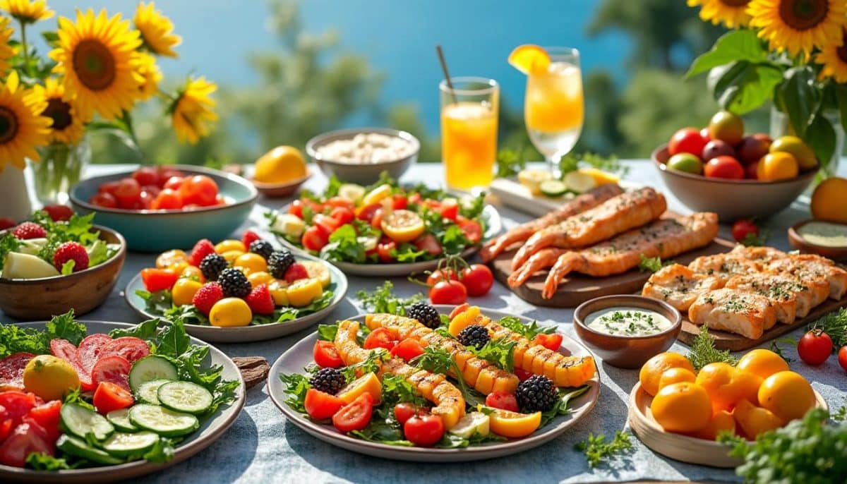 découvrez nos 18 recettes estivales qui vous garantissent un menu 100 % ensoleillé. savourez des plats frais et parfumés qui célébrent les saveurs de l'été. idéal pour vos barbecues, pique-niques ou repas en plein air!