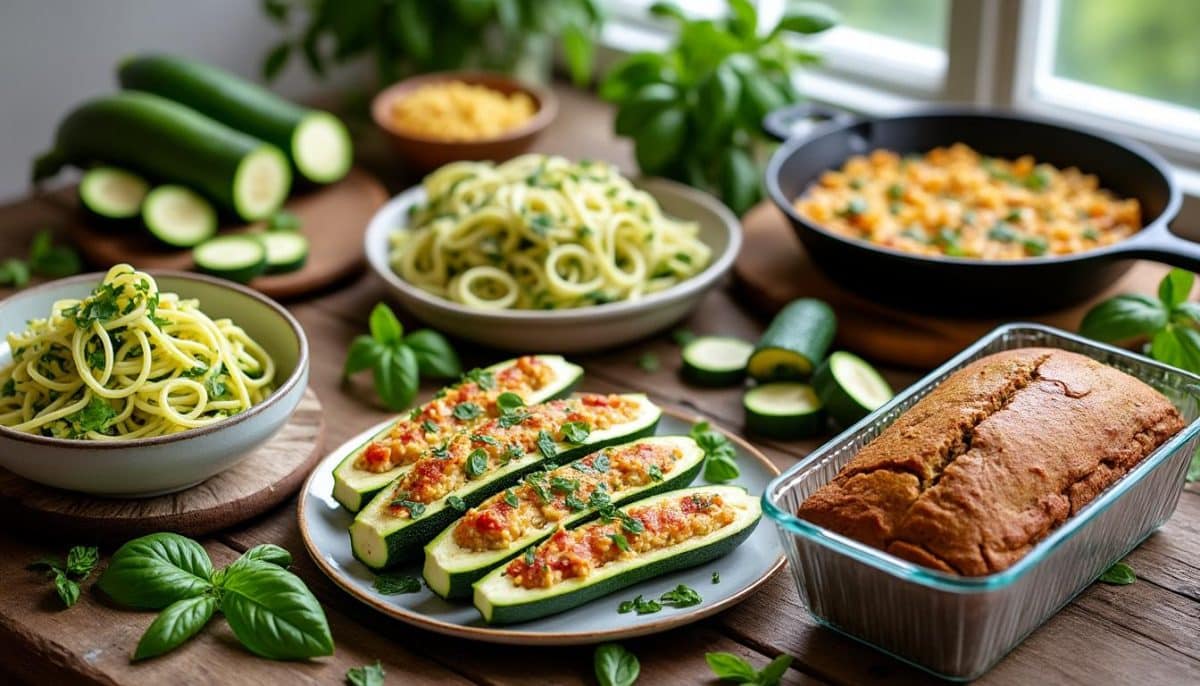 découvrez 18 recettes délicieuses et variées à base de courgettes pour diversifier vos repas et ne jamais vous ennuyer en cuisine. des plats simples aux créations originales, apprenez à sublimer ce légume incontournable de l'été!