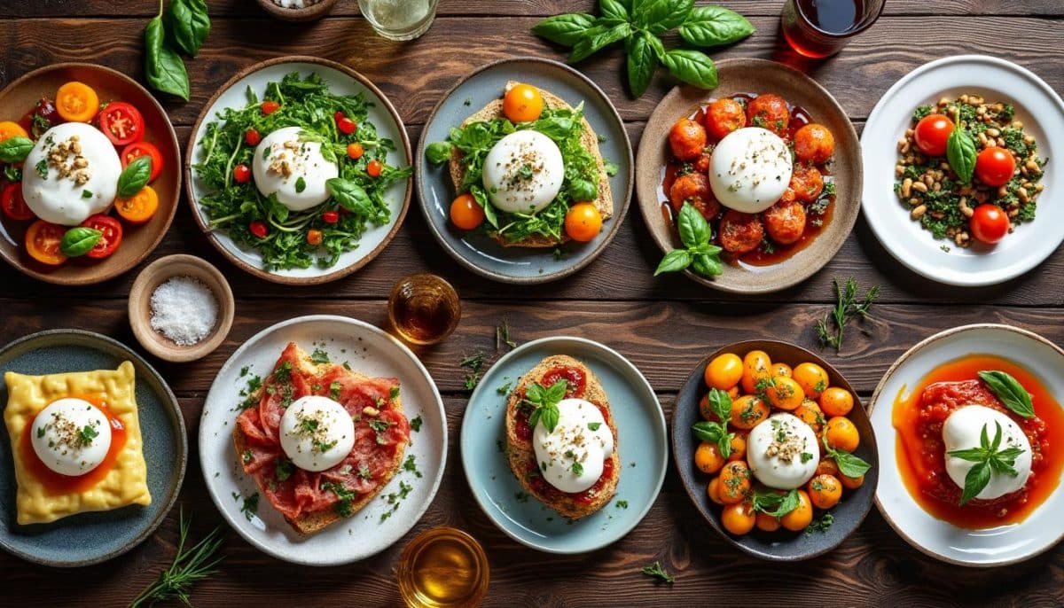 découvrez nos 9 délicieuses recettes à base de burrata, alliant onctuosité et saveurs irrésistibles. parfaites pour impressionner vos invités ou pour un dîner réconfortant, ces préparations mettent en avant la richesse et le crémeux de la burrata. essayez-les vite!