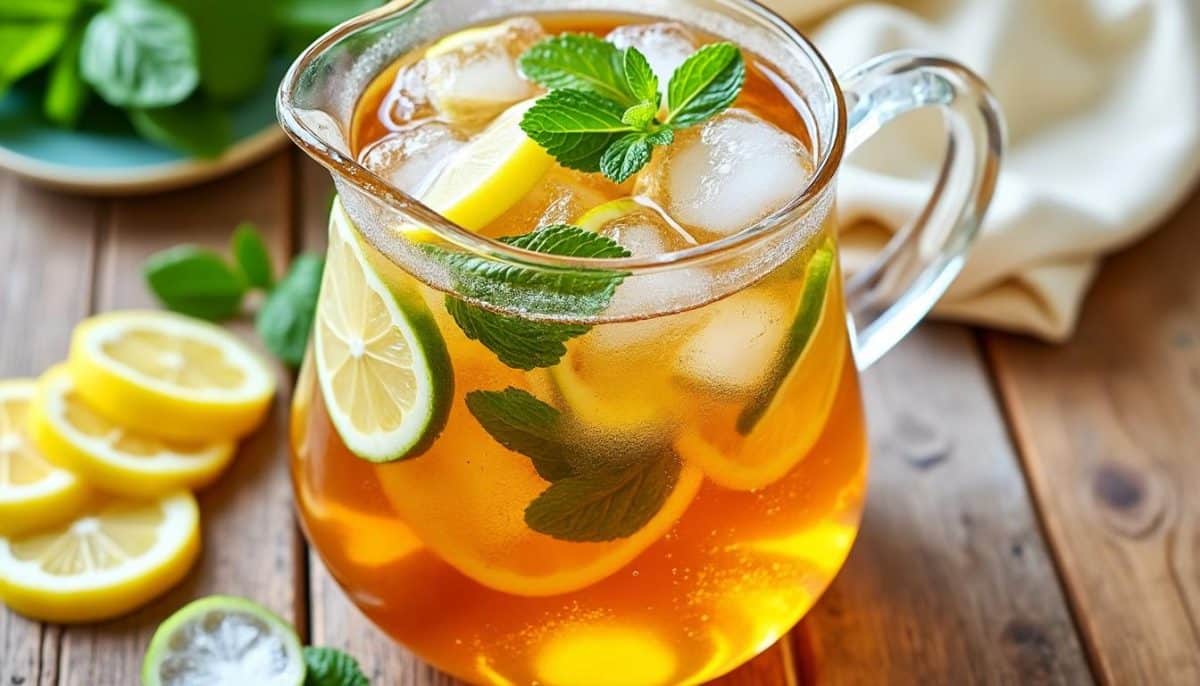découvrez nos 9 délicieuses recettes de thé glacé maison, idéales pour vous désaltérer lors des journées chaudes. faciles à préparer, elles allient fraîcheur et saveurs variées, parfaites pour les amateurs de thé !