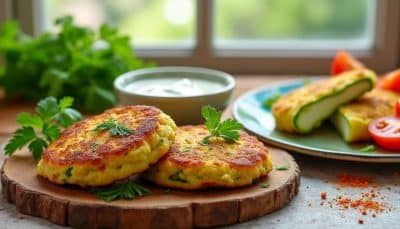 découvrez 2 délicieuses idées de galettes de courgette, parfaites pour un snack veggie. faciles à préparer, ces recettes savoureuses raviront vos papilles tout en étant saines et gourmandes. idéales pour un apéritif ou un repas léger, ces galettes sont un incontournable pour tous les amoureux des légumes!