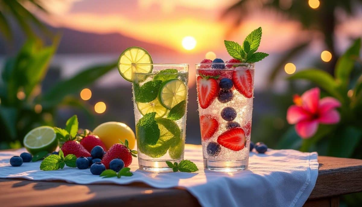 découvrez deux recettes rafraîchissantes de mojitos sans alcool, parfaites pour une soirée estivale. savourez des boissons délicieuses et pétillantes, idéales pour toutes les occasions, sans les effets de l'alcool.