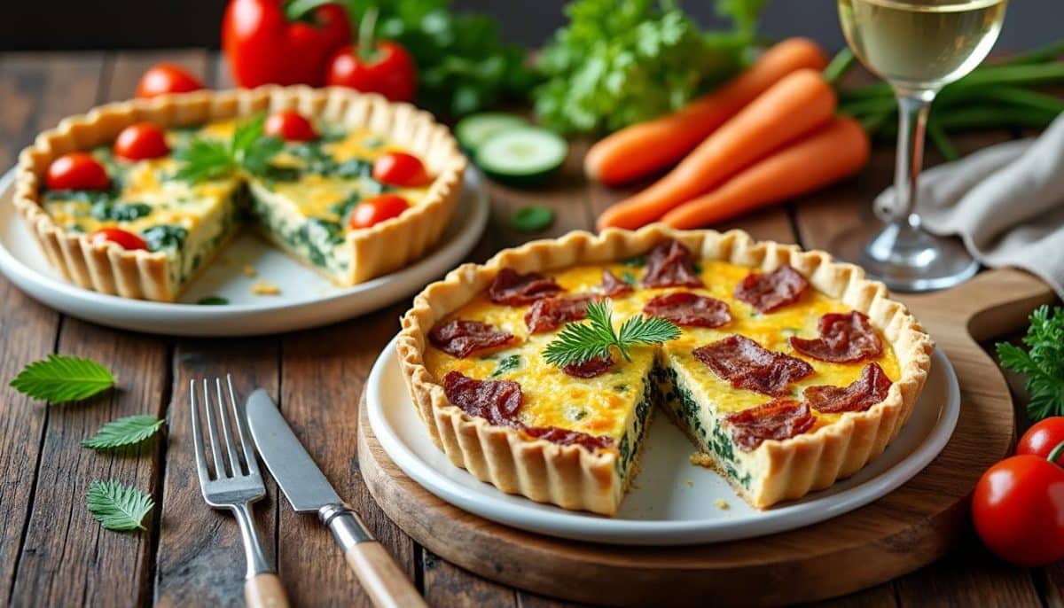 découvrez ces 2 délicieuses recettes de quiche sans pâte, idéales pour un repas léger et savoureux. faciles à préparer, elles raviront vos papilles tout en restant saines et légères. parfaites pour un déjeuner ou un dîner rapide !