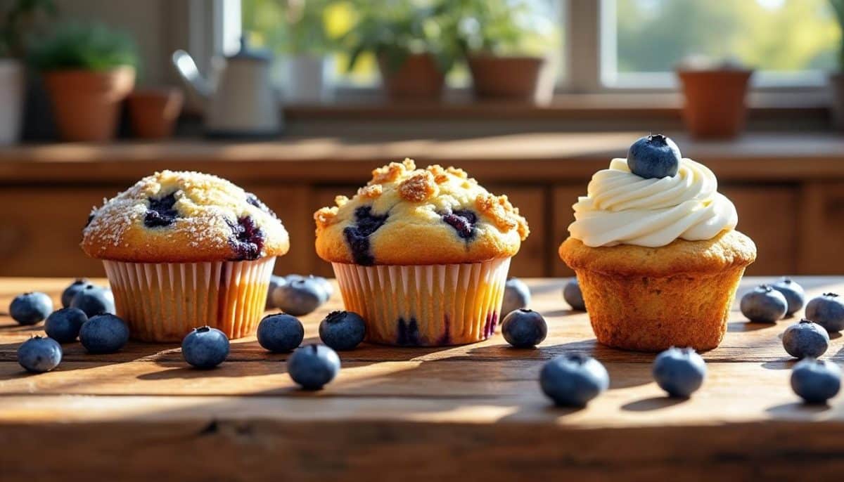 découvrez 3 délicieuses idées de muffins aux myrtilles, parfaits pour un snack gourmand. faciles à réaliser, ces recettes allient saveurs moelleuses et fruits juteux, idéales pour votre pause café ou un dessert rapide. régalez vos papilles avec ces douceurs fruitées!
