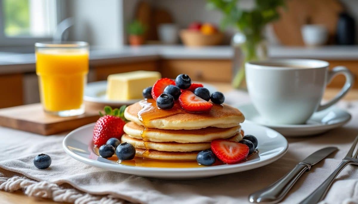 découvrez 3 délicieuses idées de pancakes moelleux qui transformeront votre brunch en un véritable succès. faciles à préparer et irrésistiblement savoureux, ces recettes feront le bonheur de vos invités.