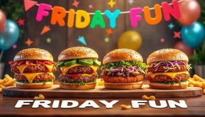 découvrez nos 4 délices burger poulet, parfaits pour un vendredi fun ! savourez des recettes originales et irrésistibles pour un moment de plaisir inoubliable en famille ou entre amis.