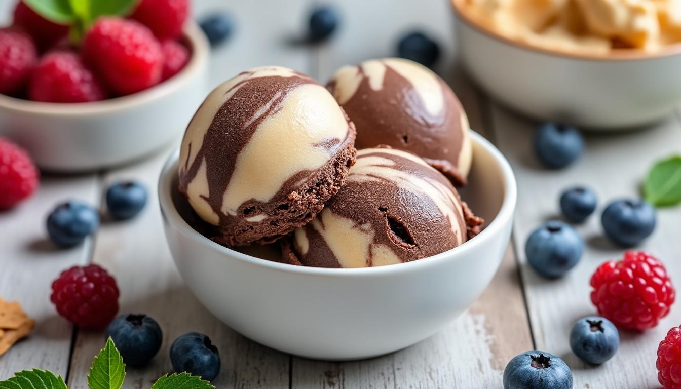 découvrez nos 4 délices glacés vegan, alliant fraîcheur légère et saveurs irrésistibles. parfaits pour se rafraîchir tout en profitant d'une expérience gourmande et saine.