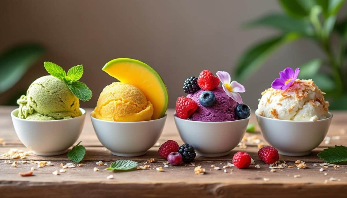 découvrez nos 4 délices glacés vegan, alliant fraîcheur et légèreté pour une expérience gourmande sans compromis. savourez des saveurs naturelles et rafraîchissantes, parfaites pour chaque instant de l'été.