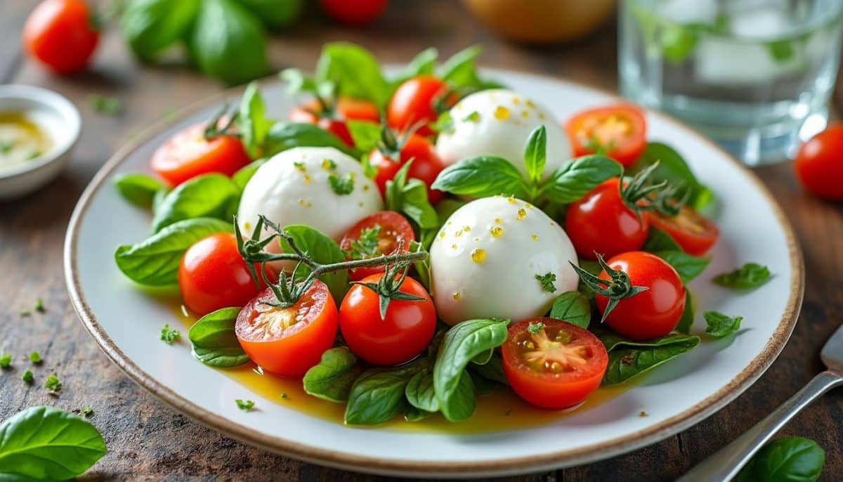 découvrez 4 idées créatives de salades burrata qui sauront épater vos invités. fraîcheur, saveurs et élégance s'invitent à votre table avec ces recettes irrésistibles qui allient la douceur de la burrata à des ingrédients variés. un véritable effet waouh garanti pour vos repas!