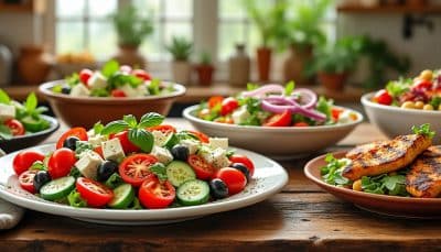 découvrez nos 5 délicieuses recettes de salade grecque, riches en saveurs et en fromage feta. parfaites pour un repas léger ou un accompagnement coloré, ces salades sauront ravir vos papilles et apporter une touche méditerranéenne à votre table.