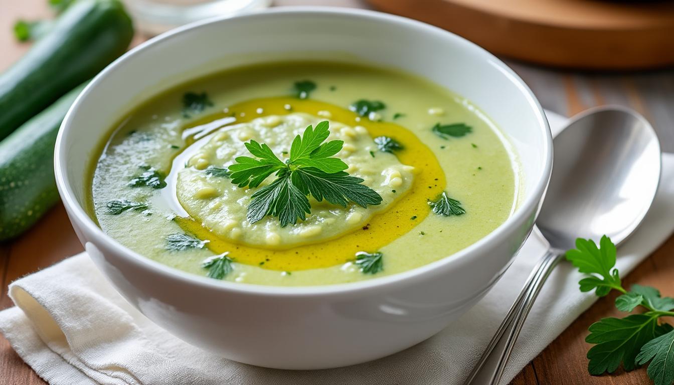 découvrez nos 5 délicieuses recettes de soupes au courgette, incluant un velouté léger qui ravira vos papilles tout en étant sain et réconfortant. parfait pour les soirées d'hiver ou un repas rapide et savoureux !