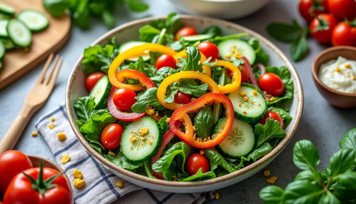 découvrez nos délicieuses recettes de salades express prêtes en seulement 5 minutes ! parfaites pour vos déjeuners rapides ou vos dîners légers, ces salades allient saveur et simplicité pour une cuisine rapide et saine.