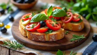 découvrez notre délicieuse recette de bruschetta italienne qui surpasse toutes les autres versions. avec des ingrédients frais et savoureux, elle ravira vos papilles et apportera une touche authentique à vos apéritifs. ne manquez pas cette expérience culinaire inégalée !