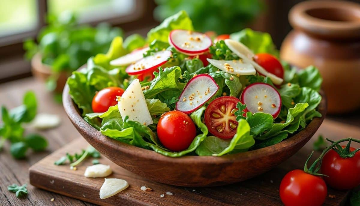 découvrez notre délicieuse salade au parmesan italien authentique, mélange parfait de saveurs méditerranéennes et d'ingrédients frais. idéale pour un repas léger ou un accompagnement savoureux, elle ravira vos papilles avec son goût unique.