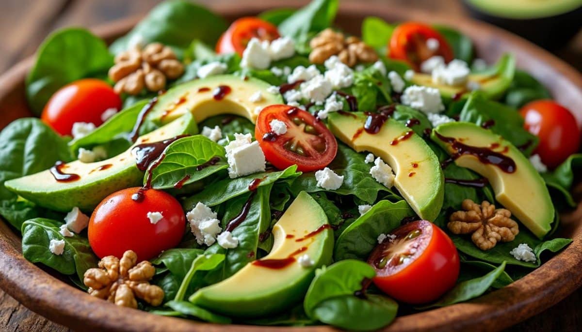 découvrez une salade au roquefort audacieuse qui allie saveurs uniques et fraîcheur. idéale pour surprendre vos invités, cette recette originale est un véritable festival de goûts tout en restant simple à préparer.