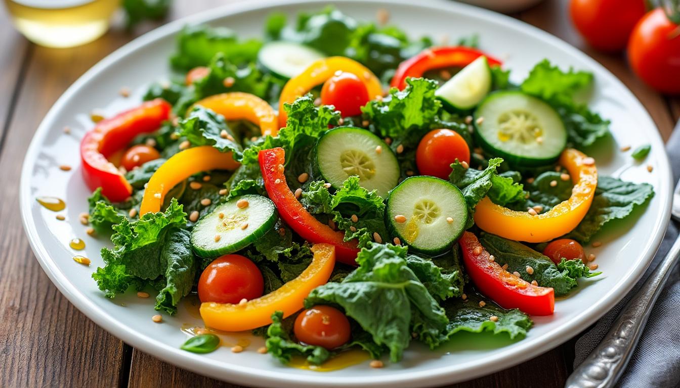 découvrez notre délicieuse salade beauté, spécialement conçue pour illuminer votre peau. avec des ingrédients riches en nutriments et en antioxydants, cette recette savoureuse vous aide à obtenir un teint radieux tout en vous régalant. adoptez un mode de vie sain et sublimez votre peau grâce à cette salade pleine de vitalité !