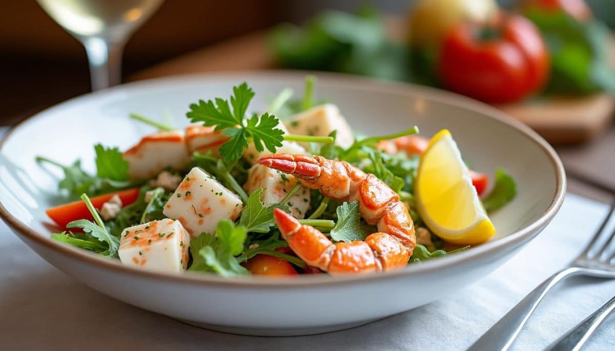découvrez notre délicieuse recette de salade de crabe, idéale pour un repas de restaurant à la maison. savourez des ingrédients frais et une préparation simple pour un plat raffiné qui ravira vos invités.