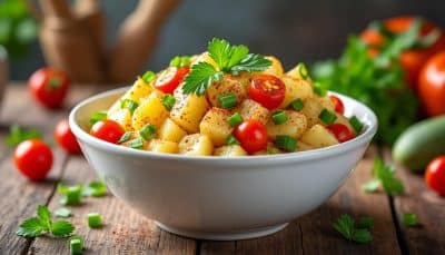 découvrez la recette de cette salade de pommes de terre qui fait sensation sur internet ! en seulement 24 heures, apprenez comment préparer ce plat festif et savoureux qui ravira vos invités. parfaite pour toutes les occasions, suivez nos astuces pour réussir cette tendance culinaire qui enflamme les réseaux sociaux.