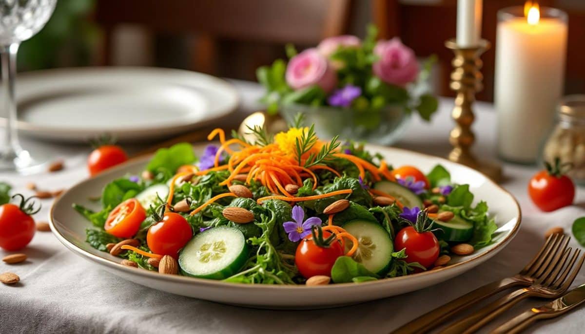 découvrez notre recette de salade d'invités qui fait sensation, mêlant fraîcheur et saveurs exquises ! parfaite pour épater vos convives lors de vos réceptions, elle allie des ingrédients savoureux et colorés, facilement préparables. impressionnez vos amis avec ce plat simple mais raffiné !