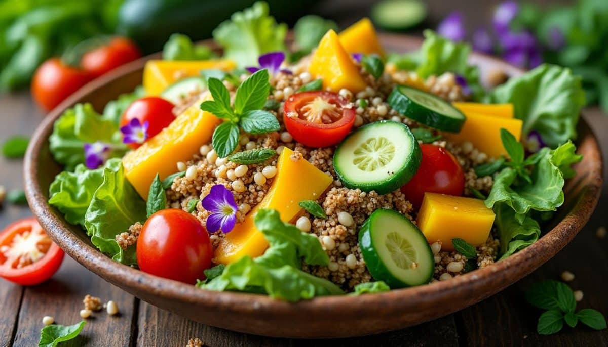 découvrez notre recette de salade fusion, un plat savoureux qui allie des ingrédients des quatre coins du monde. un voyage culinaire qui plaira à tous les palais, alliant fraîcheur et originalité pour une expérience gustative unique.