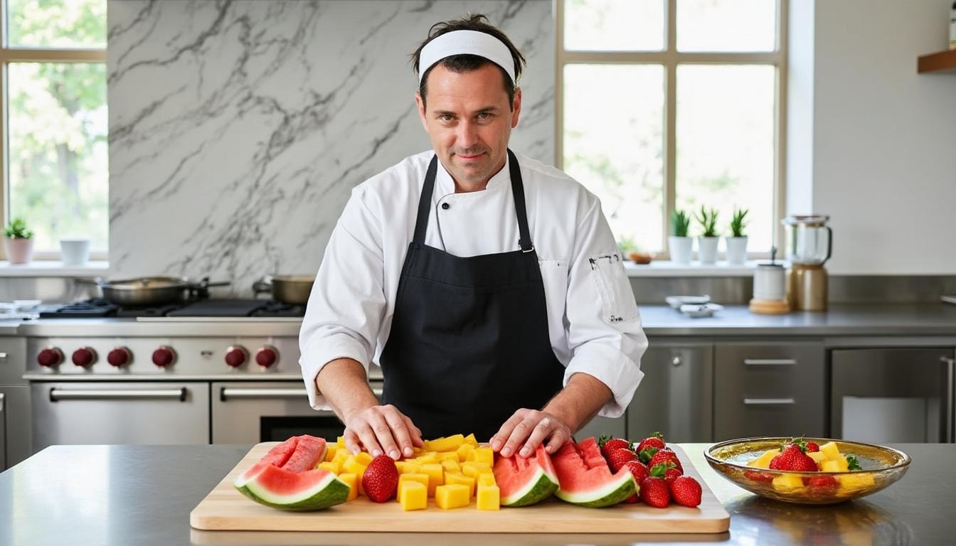 découvrez les astuces de cyril lignac pour réaliser une salade de fruits estivale pleine de fraîcheur et de saveurs. suivez ses conseils pour émerveiller vos invités avec ce dessert coloré et délicieux, parfait pour les journées chaudes d'été.