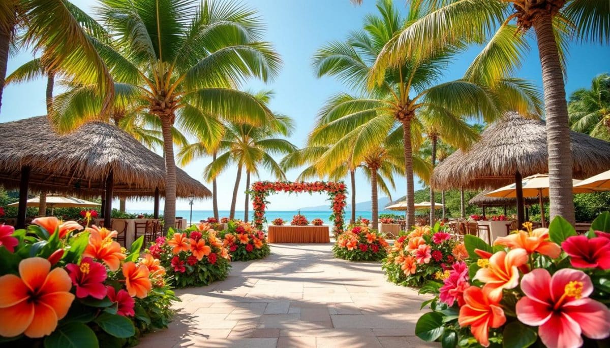 transformez votre fête en un paradis tropical avec notre décor hawaïen. plages dorées, fleurs exotiques et ambiance festive s'unissent pour créer une expérience inoubliable. faites de votre événement un moment magique et mémorable en plongeant vos invités dans l'univers envoûtant d'hawaï.