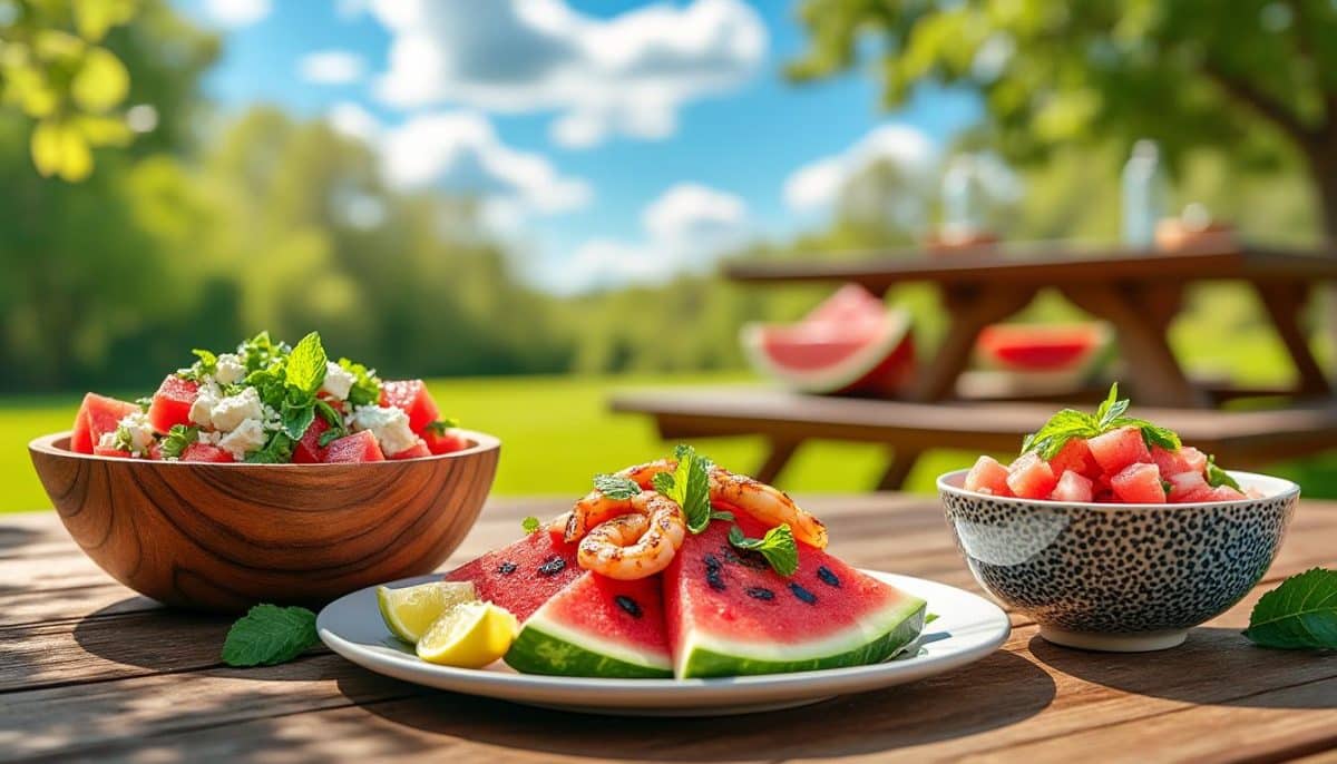 découvrez trois délicieuses recettes estivales sucrées-salées à base de pastèque qui éveilleront vos papilles. parfaites pour les repas d'été, ces créations allient fraîcheur et originalité. ne manquez pas ces idées gourmandes pour épater vos invités !