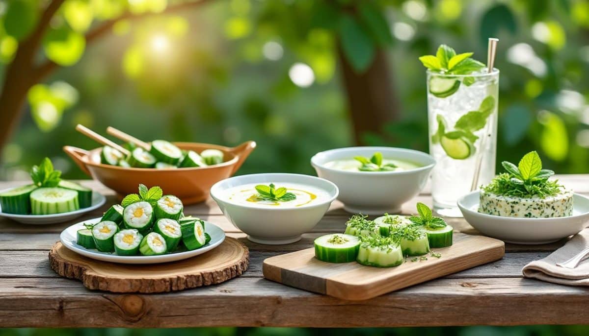 découvrez cinq recettes originales d'apéritifs estivaux à base de concombre qui apporteront une touche de fraîcheur à vos soirées d'été. parfaites pour épater vos invités et savourer des saveurs légères et rafraîchissantes.