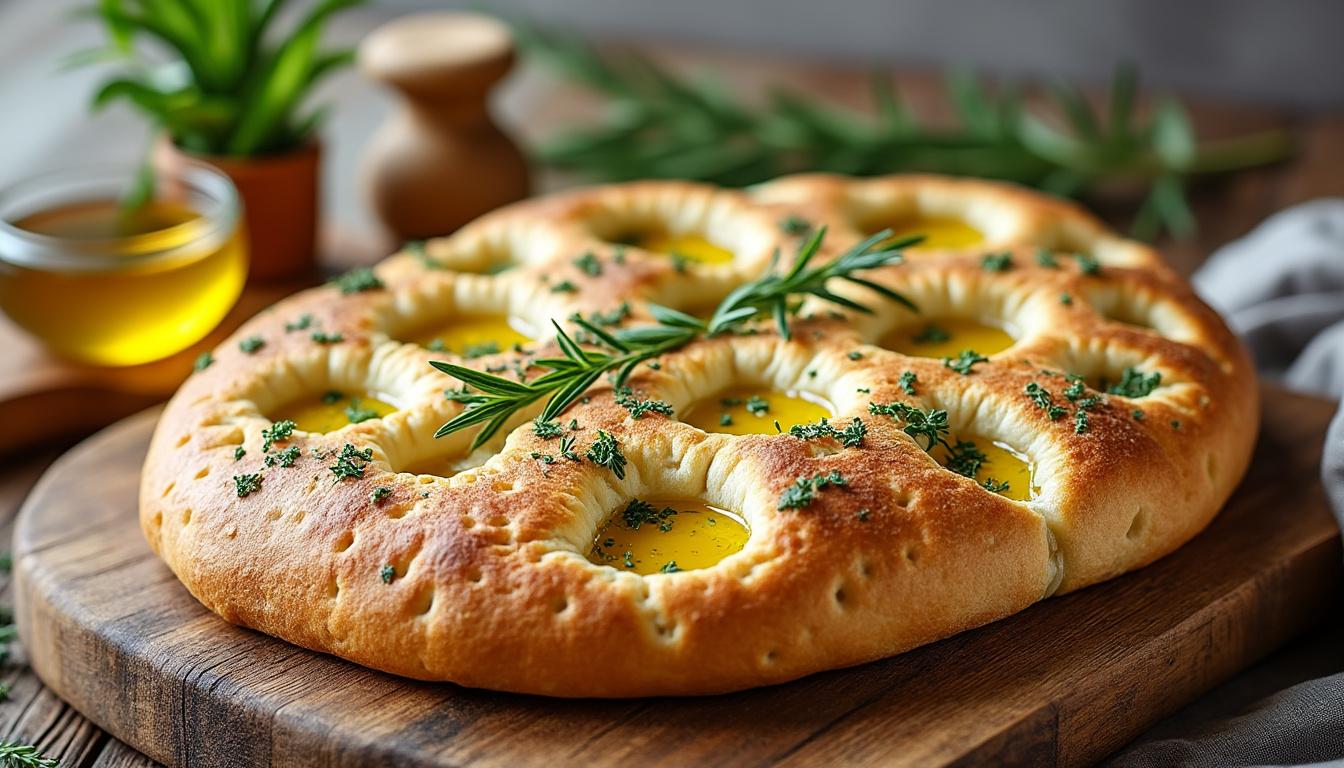 découvrez la recette de la focaccia génoise, un pain moelleux et aéré grâce à une hydratation parfaite. apprenez les astuces pour obtenir une mie légère et savoureuse, idéale pour accompagner vos repas ou pour un apéritif réussi.